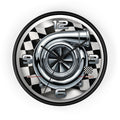 Hcc's - Turbo "Racing Time" Wall Clock