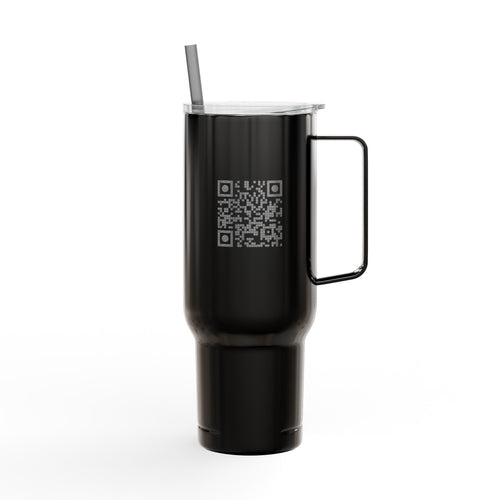 40oz Engraved Insulated Tumbler — 'HARD' Stainless Travel Mug with Lid & Straw